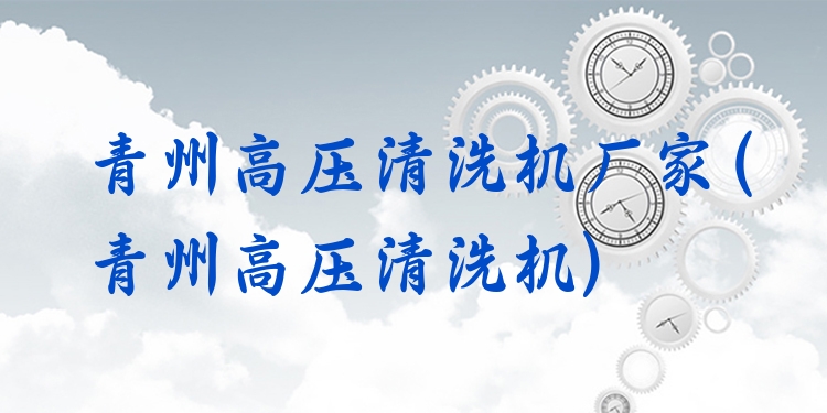 青州高压清洗机厂家